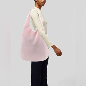 Simone Rocha Neoprene Tote Bag Pink Flat Strap Perforated Lining Lightweight